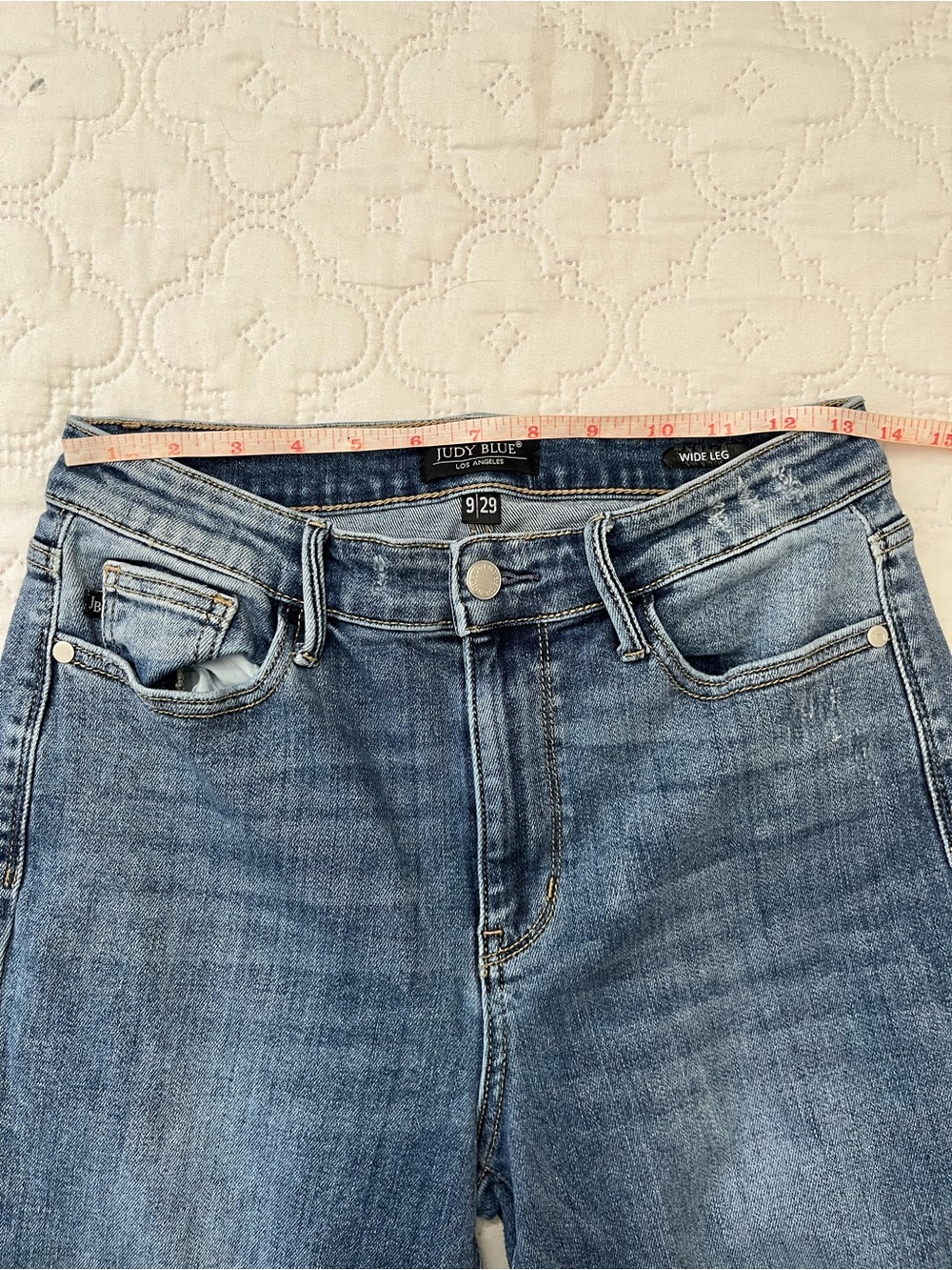 Judy Blue Los Angeles Wide Leg Jeans Size 9/29 Medium Wash EUC - Picture 8 of 16